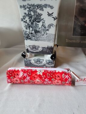 Cath Kidston Red Floral Zip Pouch